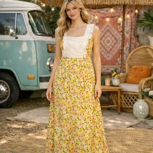 Vintage Liberty House of Hawaii Floral Print Maxi Dress